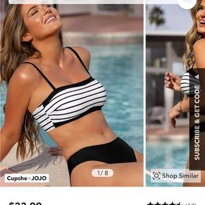 Never worn JoJo x Cupshe bikini